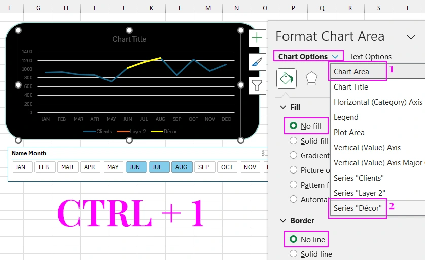 Formatting the visualization appearance