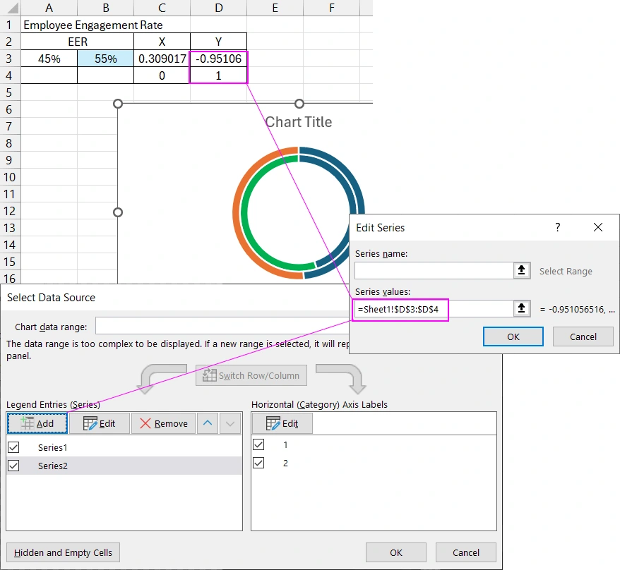 Adding chart data series