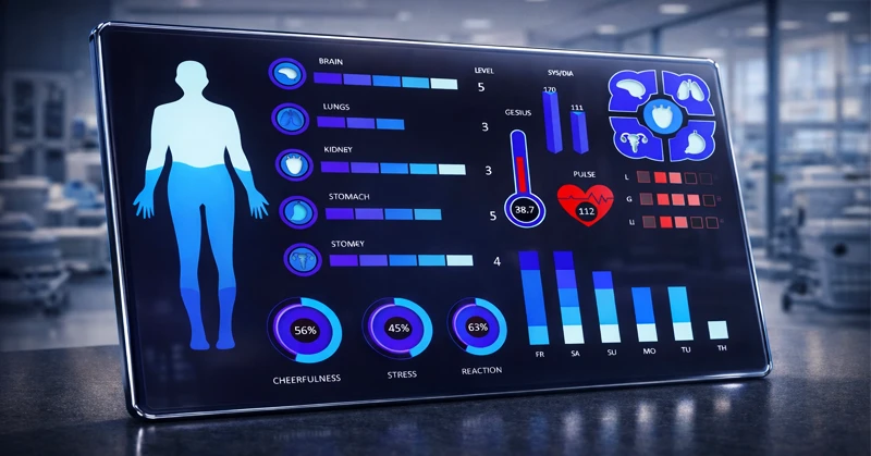 Patient medical analysis dashboard panel in Excel