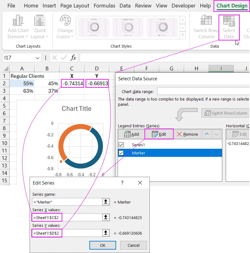Setting Scatter chart parameters