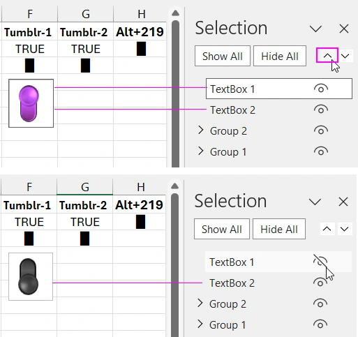 Managing the object layering