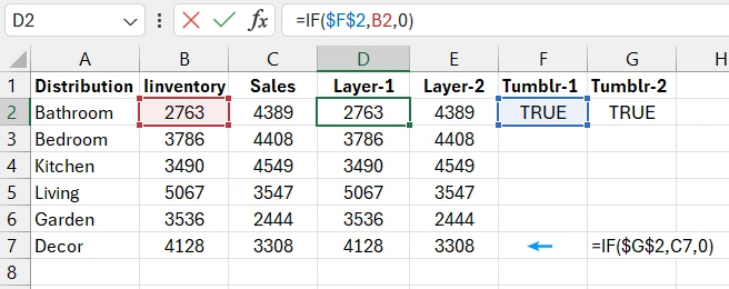 Formulas for button functionality