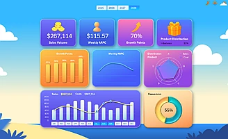 excel-sales-report-with-game-inspired-visualization-design