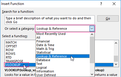 Lookup and Reference.