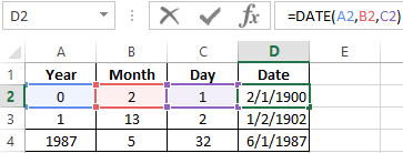 cell references as arguments.