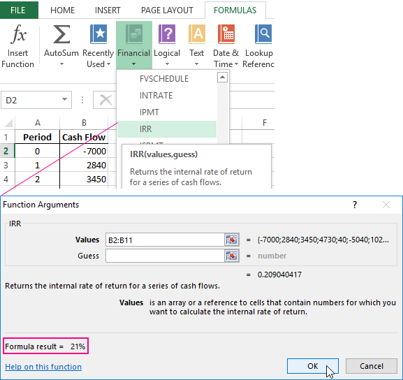 Financial functions.