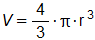 calculating the volume of a sphere.