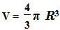 Volume of the sphere.