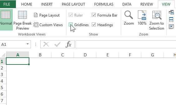 Hiding and displaying grid.