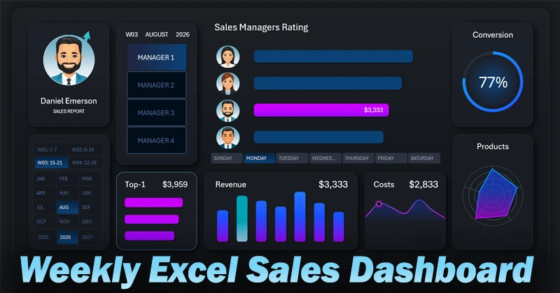 Weekly sales planning in Excel