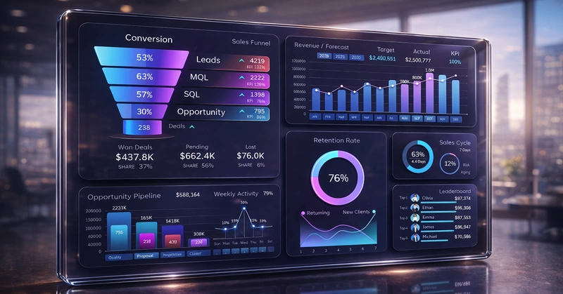 Interactive CRM Dashboard Presentation