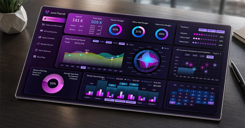 Sales Growth Payroll Investment Dashboard