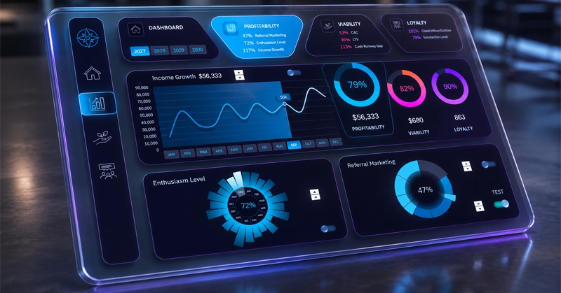 Beautiful KPI report presentation design