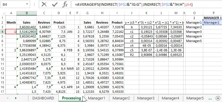 Обработка данных.