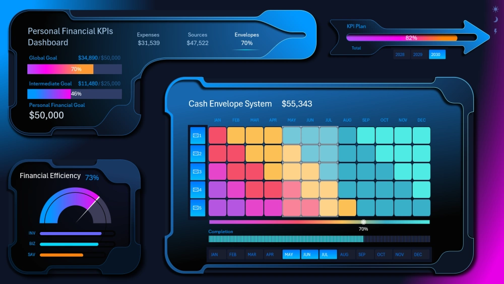 Dashboard for the cash envelope system