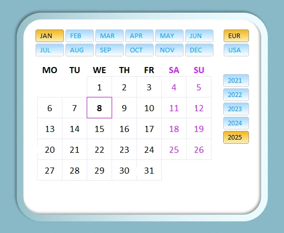 Interactive calendar