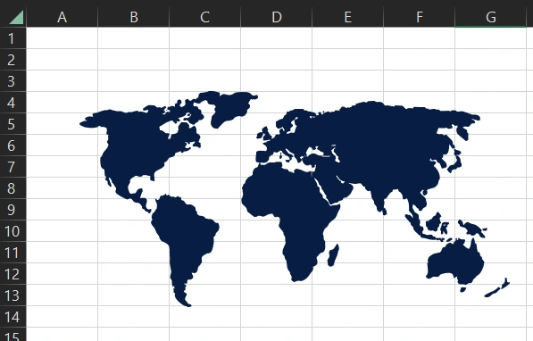 Vector map of the world
