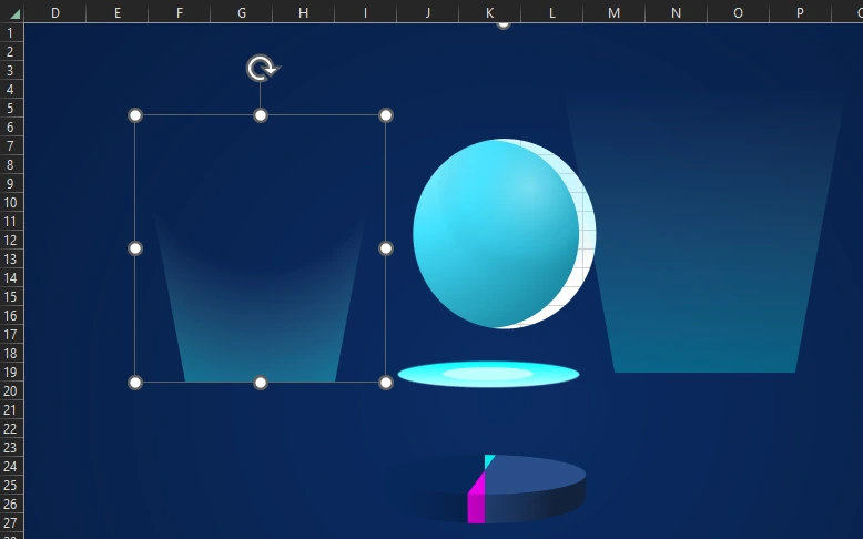 Semitransparent shapes with a gradient fill
