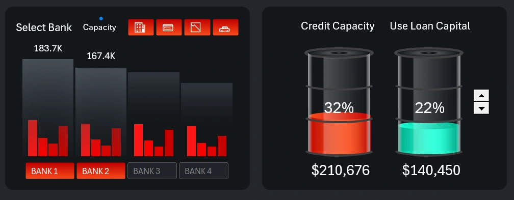 Infographic of Bank Capital Utilization