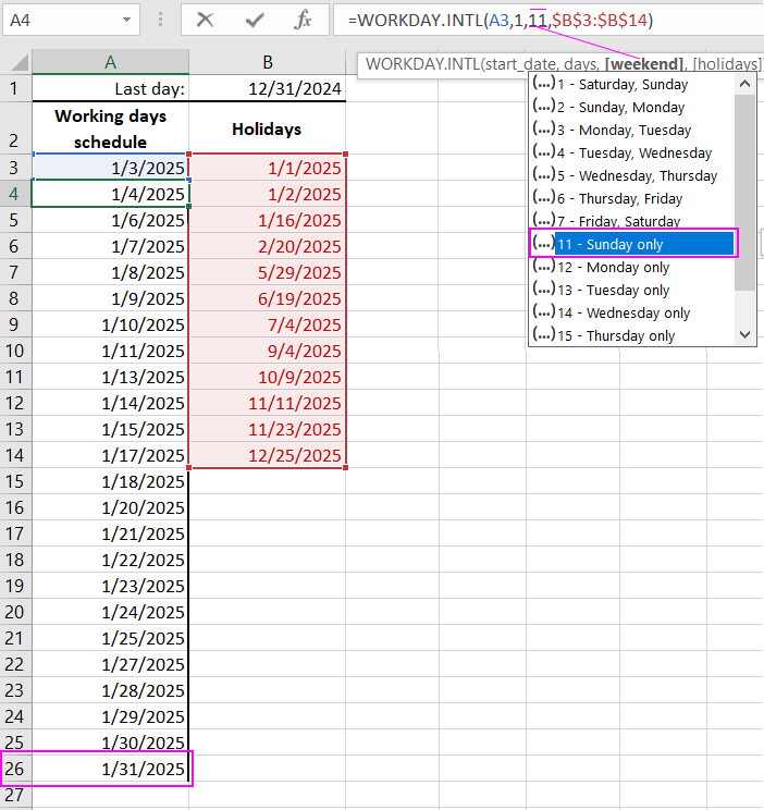 Schedule Modification.
