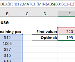 how-to-find-nearest-value-by-excel-formula