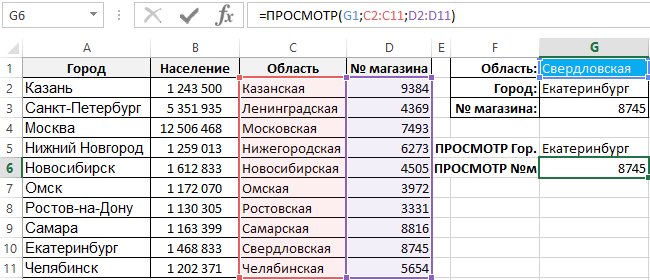 сделать выборку из списка ПРОСМОТР.