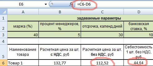 Валовый доход.
