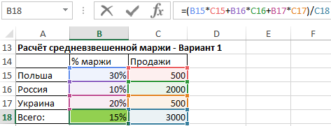 перемножаем каждую процентную маржу.