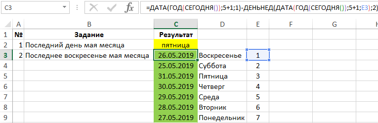 последнее воскресенье мая месяца.