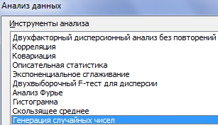 Анализ данных.