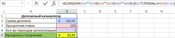 Депозитный калькулятор.