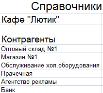 Контрагенты.
