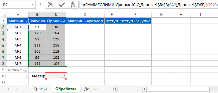 СУММЕСЛИМН