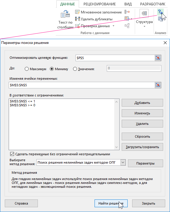 индекс MAE поиск решения.
