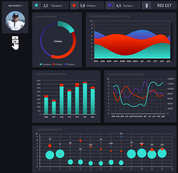 Сводный аналитический визуальный отчет.