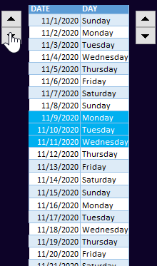 временная шкала.