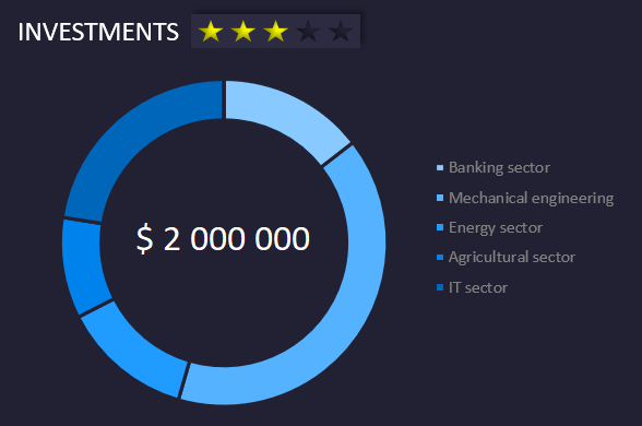 Доли инвестиционного капитала в портфеле