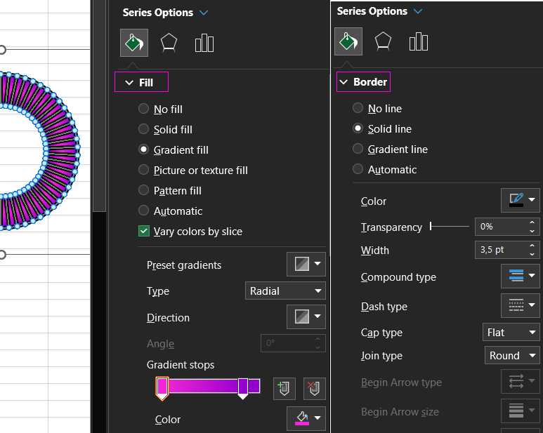Стильное оформление делений