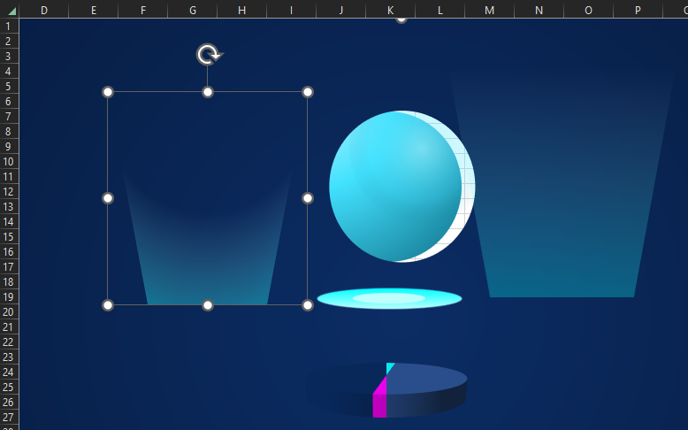 Полупрозрачные фигуры с градиентной заливкой